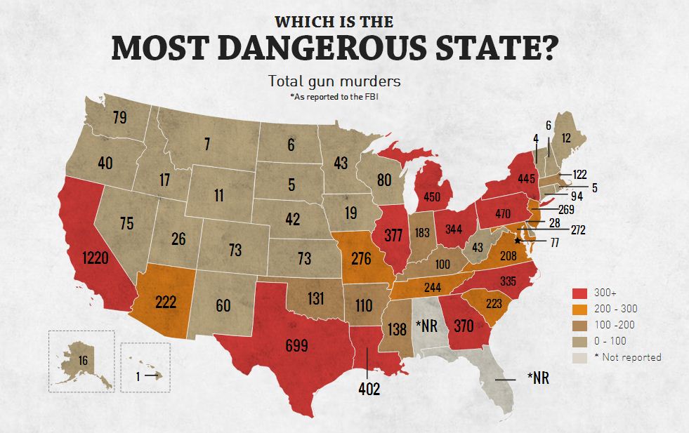 cele mai periculoase state din america